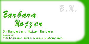 barbara mojzer business card